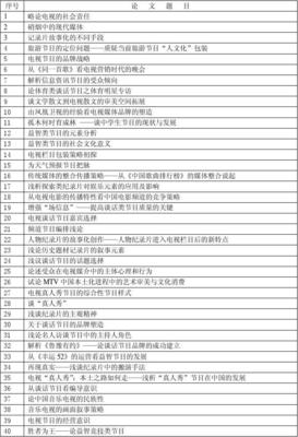 廣播電視編導(dǎo)專業(yè)?？粕究飘厴I(yè)論文題目及相關(guān)說(shuō)明